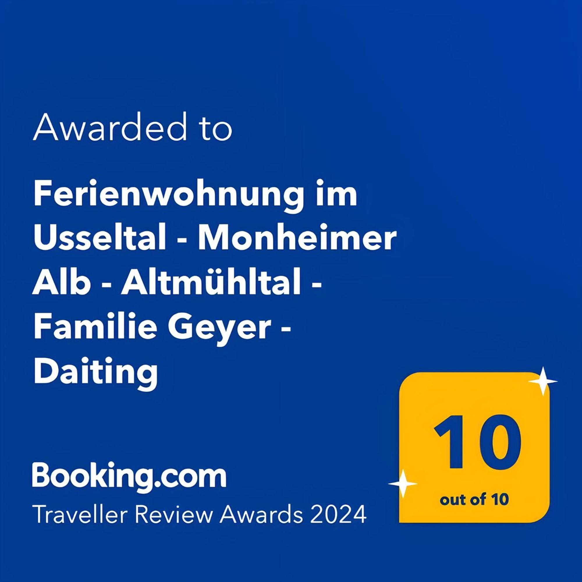 Apartment Im Usseltal - Zirben - Monheimer Alb - Altmuehltal - Familie Geyer Daiting
